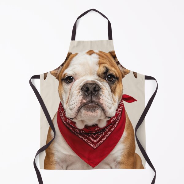 Item preview, Cute Bulldog Red Bandana Portrait designed and sold by BagFactoryUK.