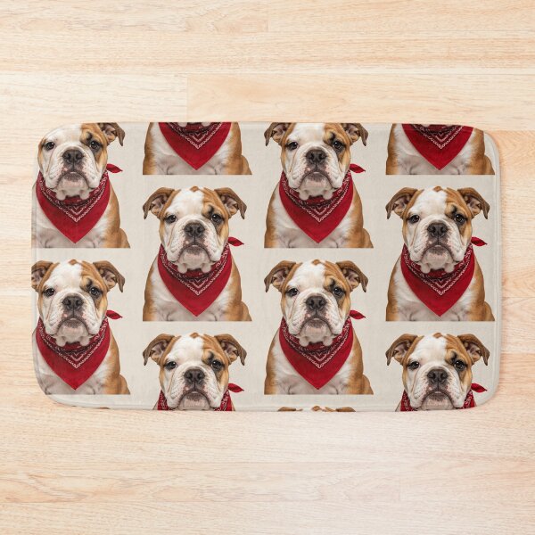 Item preview, Cute Bulldog Red Bandana Portrait designed and sold by BagFactoryUK.