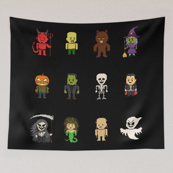 Item preview, 12 Halloween Pixel Monsters designed and sold by gkillerb.
