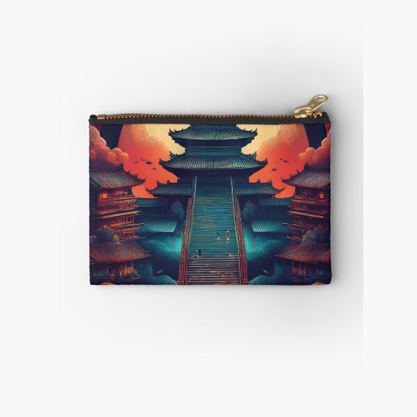 Item preview, Mystical Asian Pagoda - Oriental Temple Stairway to the Moon Art designed and sold by Outlet Raloel.