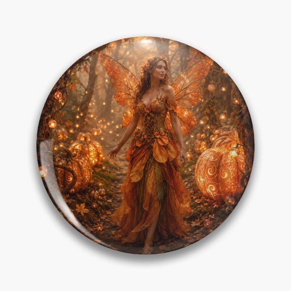 Item preview, Glowing Pumpkin Forest Fairy  designed and sold by jgvisualarts.