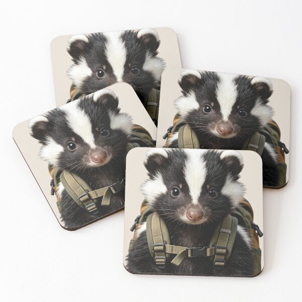 Item preview, Cute Baby Skunk Adventure Portrait designed and sold by BagFactoryUK.