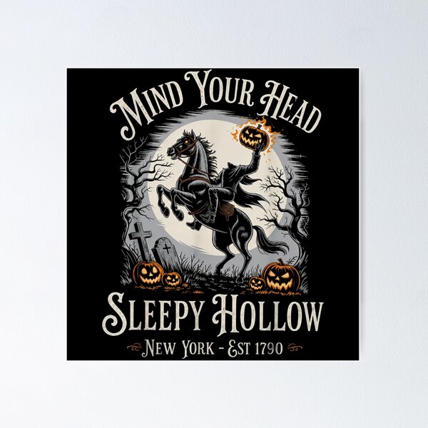 Item preview, Sleepy Hollow Headless Horseman Haunted Halloween Legend New York Moonlit Night designed and sold by LakenDraphil.