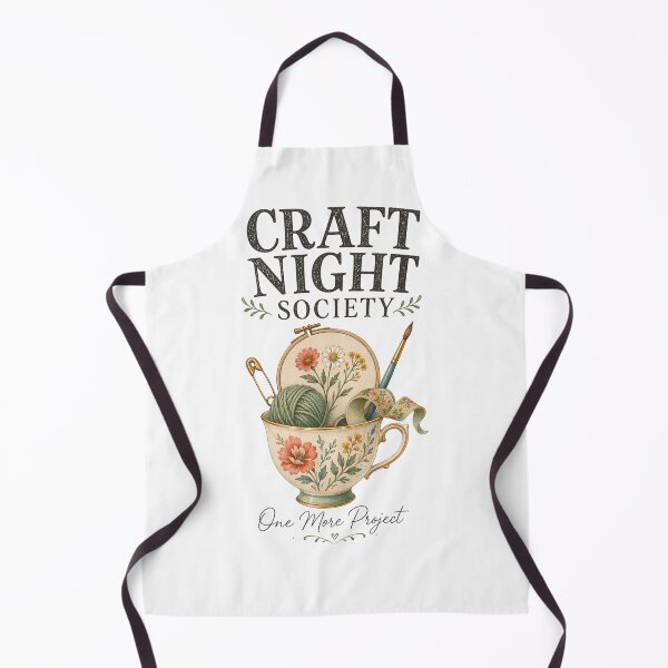 Item preview, Craft Night Society | One More Project | Floral Embroidery Teacup Design designed and sold by Print Loft.