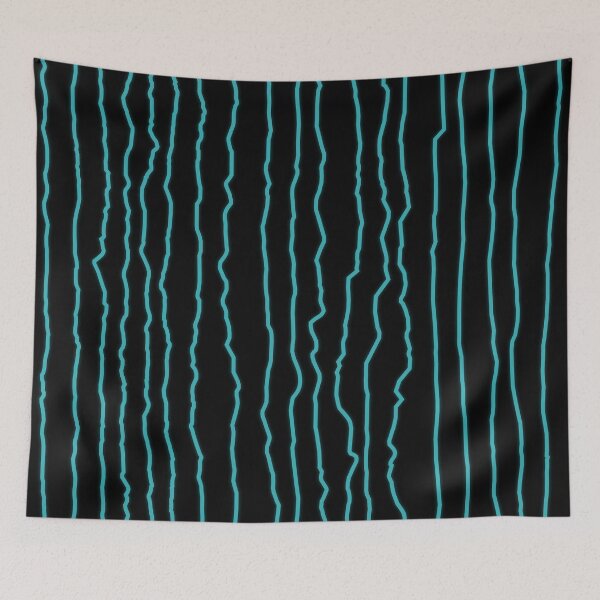Item preview, vertical organic stripes pattern | blue stripes pattern designed and sold by dfly-creations.