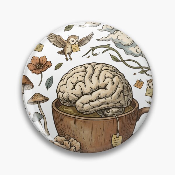 Item preview, Please Wait I'm Imagining Every Possible Outcome Shirt | Funny Anxiety Quote | Overthinking Gift | Brain Coffee Art designed and sold by softmind studio.