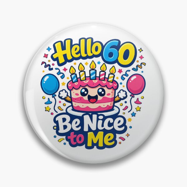 Item preview, Hello 60 Be Nice to Me | Funny 60th Birthday Typography T-Shirt designed and sold by rushaib.