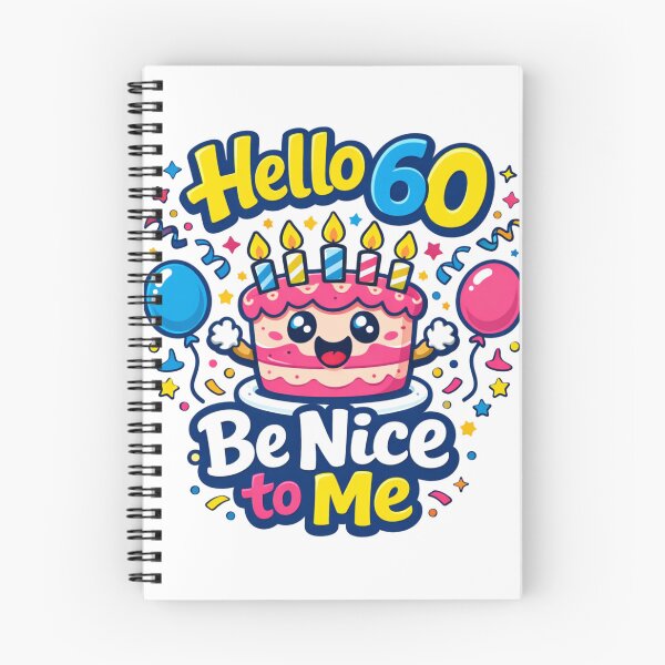 Item preview, Hello 60 Be Nice to Me | Funny 60th Birthday Typography T-Shirt designed and sold by rushaib.