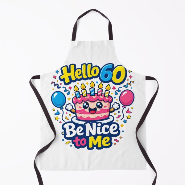 Item preview, Hello 60 Be Nice to Me | Funny 60th Birthday Typography T-Shirt designed and sold by rushaib.