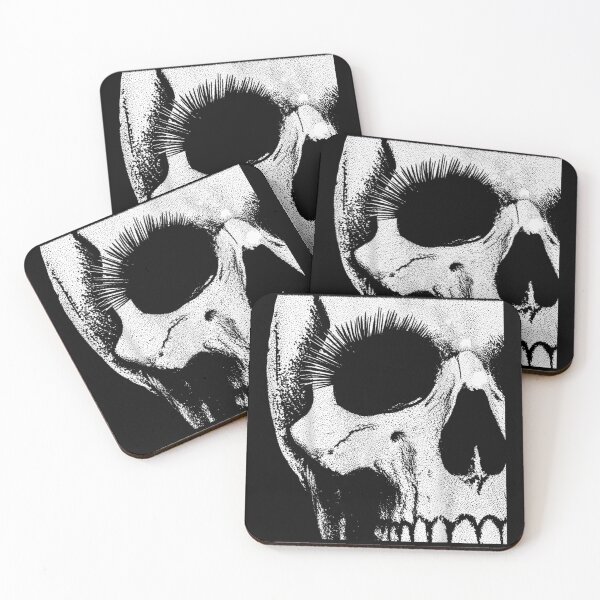 Item preview, Vintage Skull Close Up Gothic Black White Halloween Dark Aesthetic Portrait designed and sold by LakenDraphil.