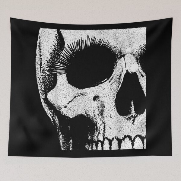 Item preview, Vintage Skull Close Up Gothic Black White Halloween Dark Aesthetic Portrait designed and sold by LakenDraphil.