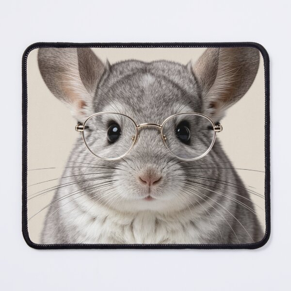 Item preview, Cute Chinchilla With Glasses designed and sold by BagFactoryUK.
