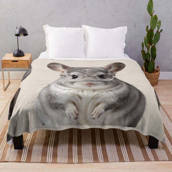 Item preview, Cute Chinchilla With Glasses designed and sold by BagFactoryUK.