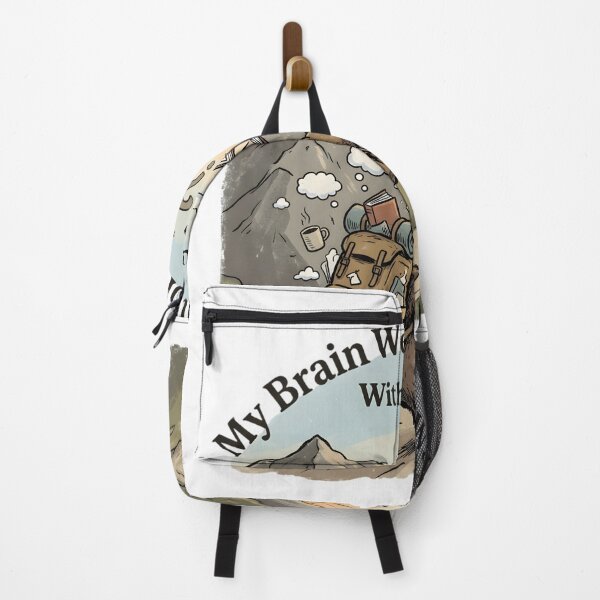 Item preview, My Brain Went For A Walk Without Me Shirt | Funny Overthinking Quote | Hiking Bear Art | Introvert Humor designed and sold by softmind studio.