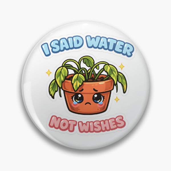 Item preview, I Said Water, Not Wishes | Funny Wilted Pothos Plant Sticker | Cute Kawaii Plant Parent Gift designed and sold by Peace-of-mind.