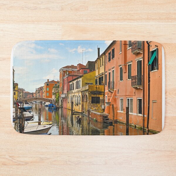 Item preview, Small boats floating in water in town of Chioggia, Venetian Lagoon, Veneto, Italy.  designed and sold by goceris.