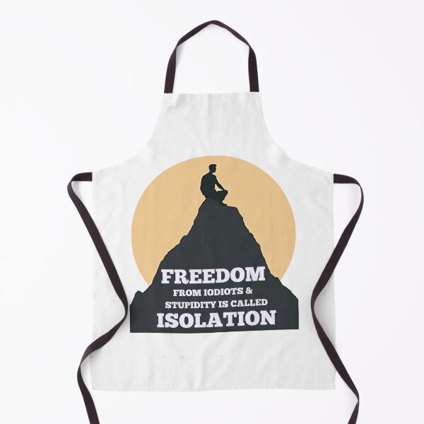 Item preview, Freedom From Idiots, Introvert Art, Sarcastic Quote, Minimalist Mountain Art, Funny Quote. designed and sold by WonderWaresGifts.