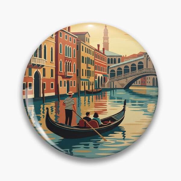 Item preview, Venice Italy Vintage Travel Poster – Canal Art designed and sold by Bomax121.