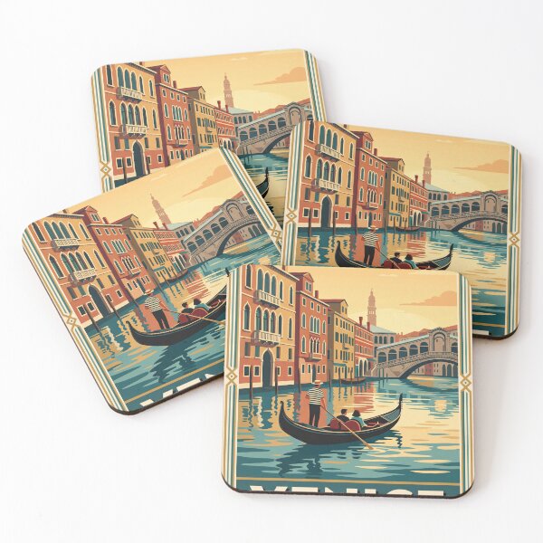 Item preview, Venice Italy Vintage Travel Poster – Canal Art designed and sold by Bomax121.