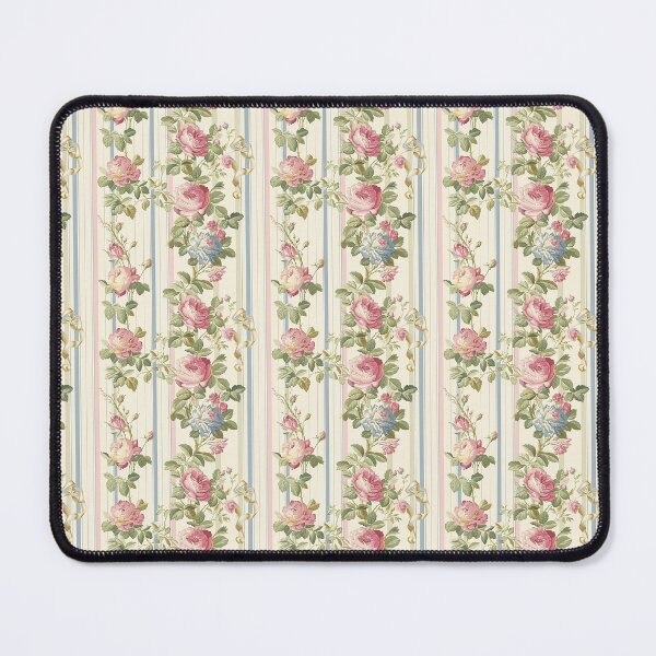 Item preview, Vintage Pink and Blue Floral Striped Pattern designed and sold by LouieVanille.