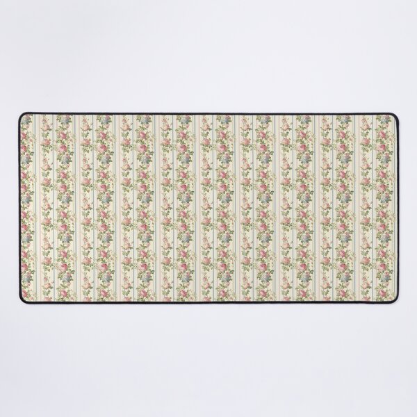 Item preview, Vintage Pink and Blue Floral Striped Pattern designed and sold by LouieVanille.