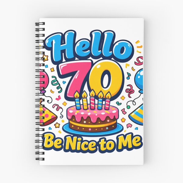Item preview, Hello 70 Be Nice to Me | Funny 70th Birthday Typography T-Shirt designed and sold by rushaib.