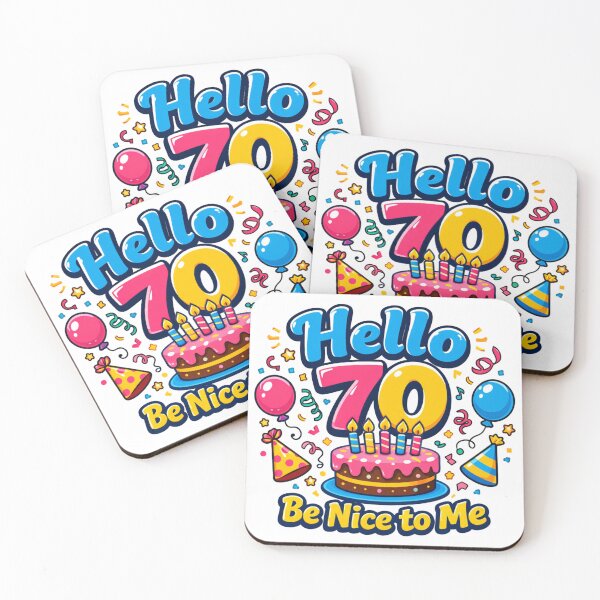 Item preview, Hello 70 Be Nice to Me | Funny 70th Birthday Typography T-Shirt designed and sold by rushaib.