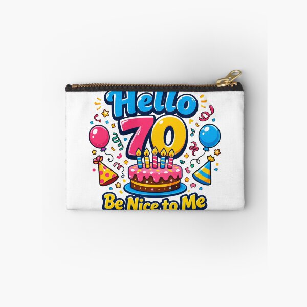 Item preview, Hello 70 Be Nice to Me | Funny 70th Birthday Typography T-Shirt designed and sold by rushaib.