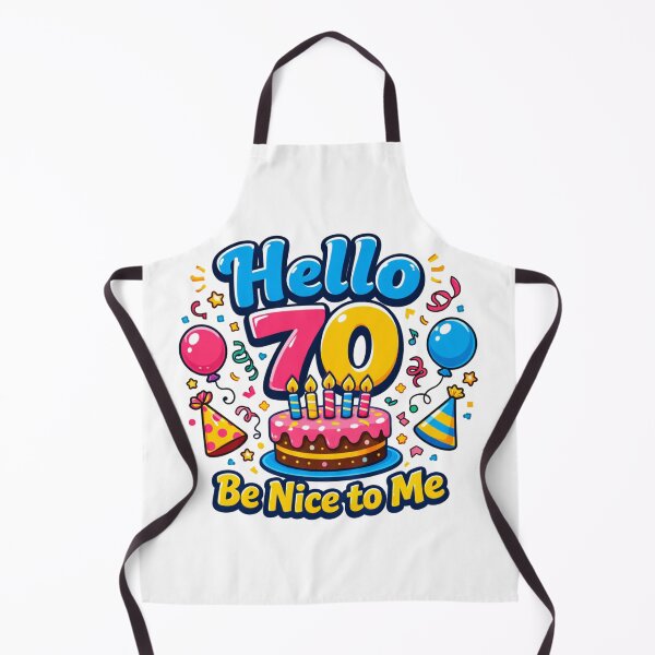 Item preview, Hello 70 Be Nice to Me | Funny 70th Birthday Typography T-Shirt designed and sold by rushaib.