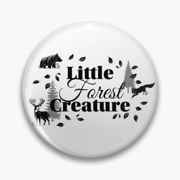 Item preview, Little Forest Creature | Cottagecore Woodland Sticker | B&W designed and sold by MoonSpellStudio.