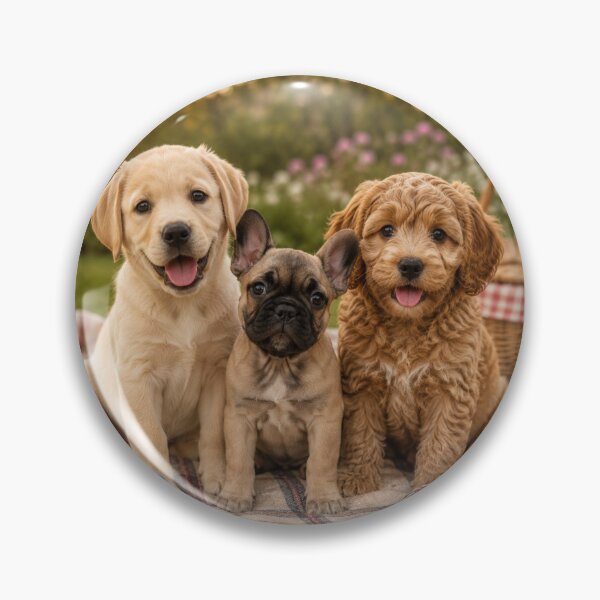 Item preview, Three Happy Puppy Best Friends designed and sold by BagFactoryUK.