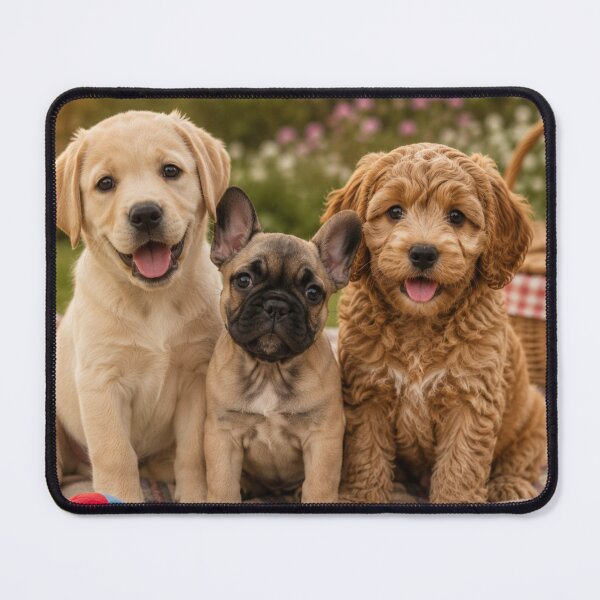 Item preview, Three Happy Puppy Best Friends designed and sold by BagFactoryUK.