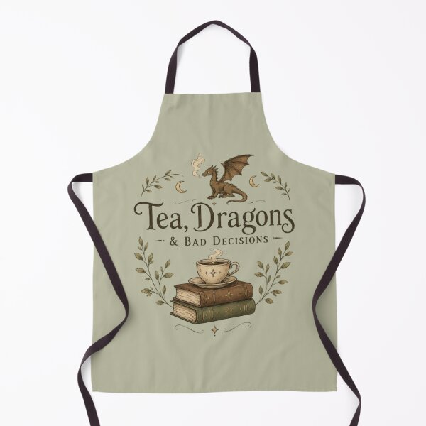 Item preview, Tea, Dragons & Bad Decisions – Fantasy Bookish Design designed and sold by Moonwoven Studio.