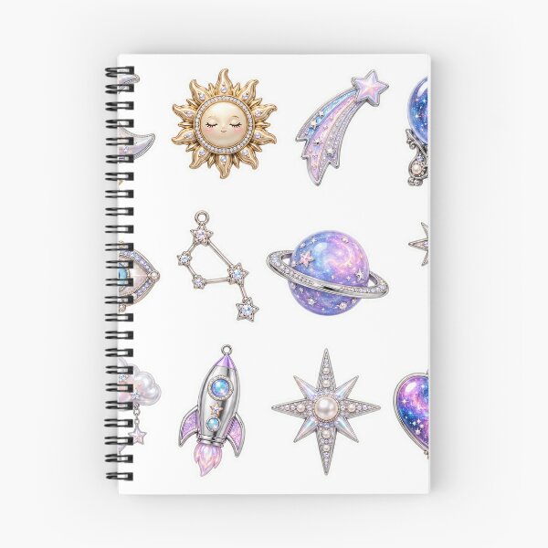 Item preview, Cosmic Fortune Charms – Celestial Kawaii Sticker Pack designed and sold by alexrow.