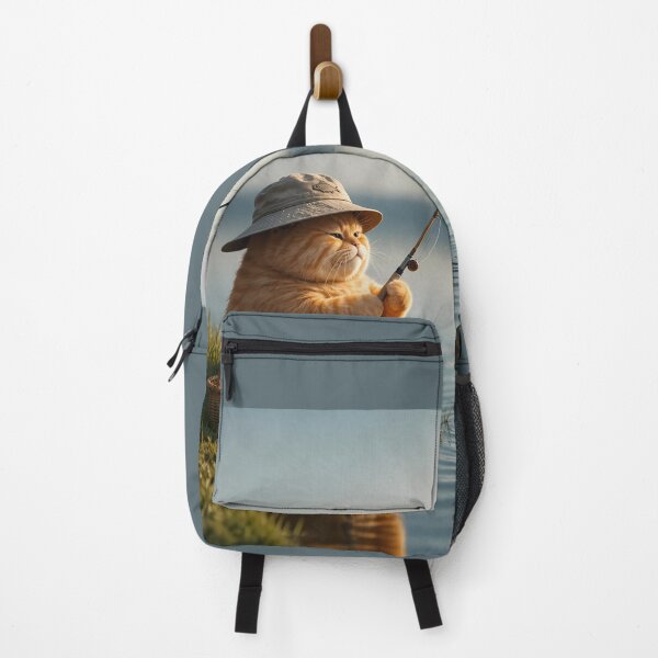 Item preview, Aesthetic Cottagecore Ginger Cat Fishing designed and sold by Moodprint5.