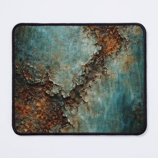 Item preview, Emerald Teal and Copper Abstract Luxury Texture Poster designed and sold by SoftSpaceDesign.