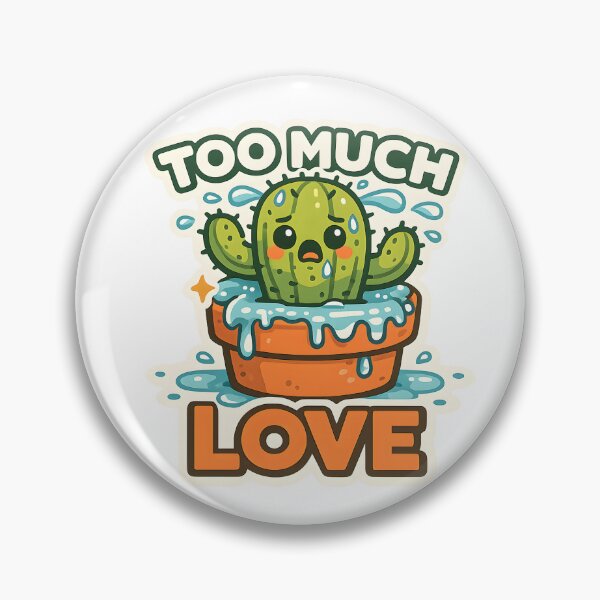Item preview, Too Much Love | Funny Overwatered Cactus Sticker | Cute Plant Lover Gift designed and sold by Peace-of-mind.