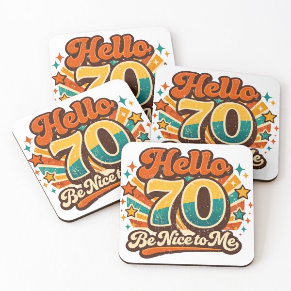 Item preview, Hello 70 Be Nice to Me | Funny 70th Birthday Typography T-Shirt designed and sold by rushaib.