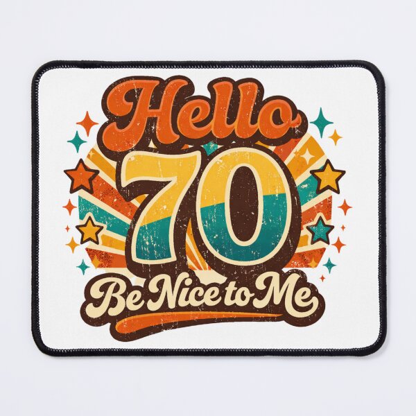 Item preview, Hello 70 Be Nice to Me | Funny 70th Birthday Typography T-Shirt designed and sold by rushaib.