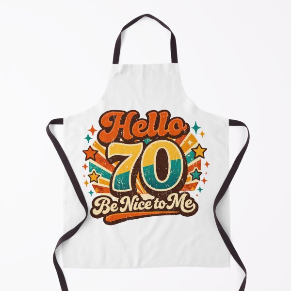Item preview, Hello 70 Be Nice to Me | Funny 70th Birthday Typography T-Shirt designed and sold by rushaib.