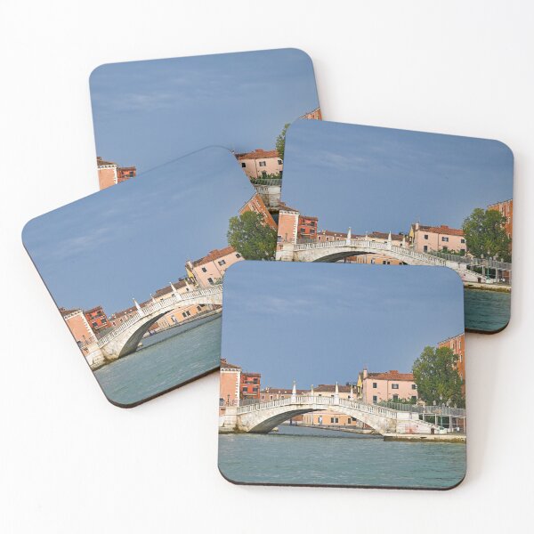 Item preview, Ponte San Biasio delle Catene, old white stone bridge and colorful buildings cityscape,Venice, Italy designed and sold by goceris.