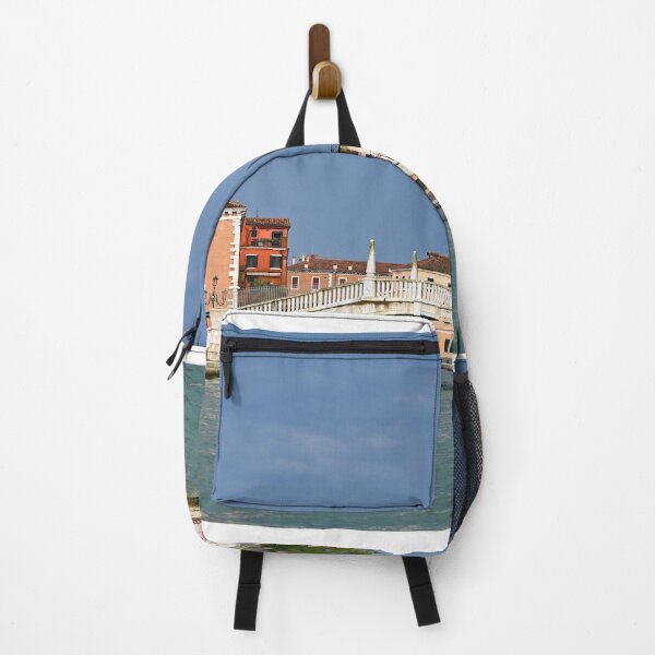Item preview, Ponte San Biasio delle Catene, old white stone bridge and colorful buildings cityscape,Venice, Italy designed and sold by goceris.