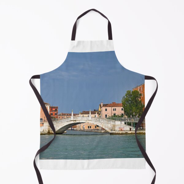 Item preview, Ponte San Biasio delle Catene, old white stone bridge and colorful buildings cityscape,Venice, Italy designed and sold by goceris.