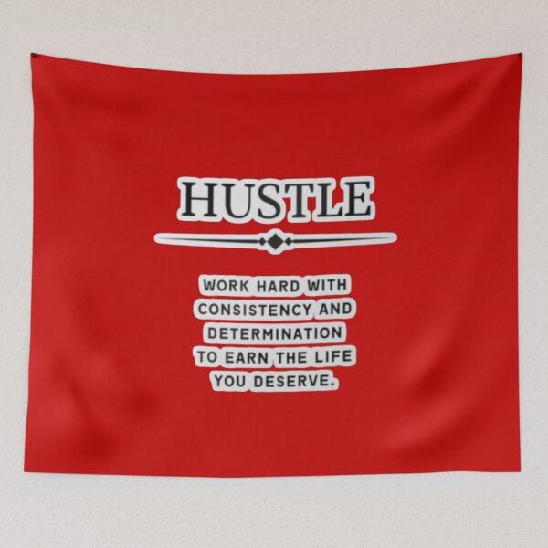 Item preview, Hustle Work Hard Consistency Determination - Motivational Mindset Sticker designed and sold by Scro-Ciob-Shop.