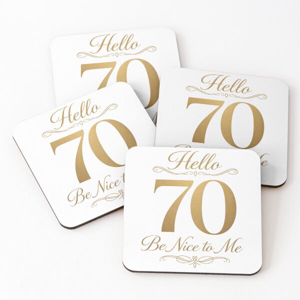 Item preview, Hello 70 Be Nice to Me | Funny 70th Birthday Typography T-Shirt designed and sold by rushaib.