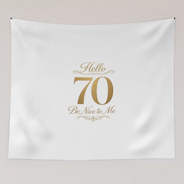 Item preview, Hola 70, sé amable conmigo | Camiseta divertida con tipografía para cumpleaños número 70 designed and sold by rushaib.