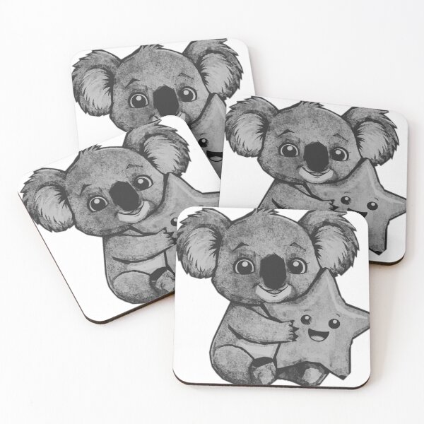 Artikelvorschau, Ein süßer Koala umarmt einen glücklichen Stern entworfen und verkauft von kinpirks.