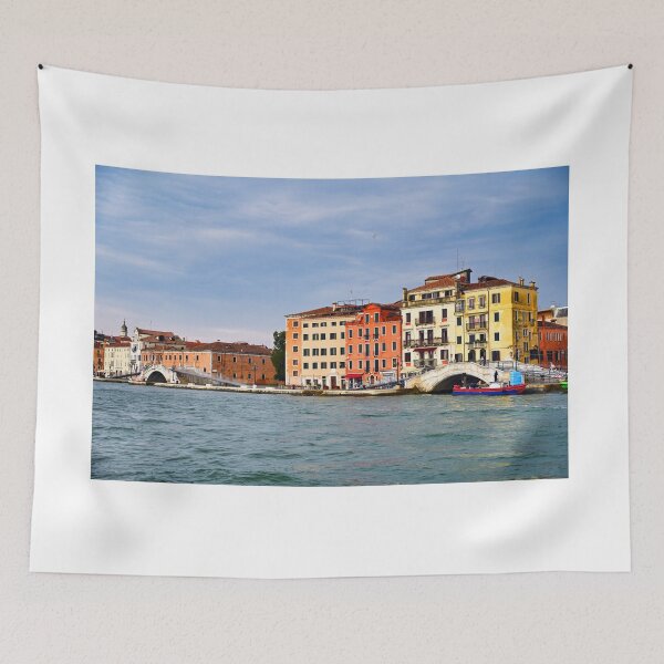 Item preview, Old white stone bridges and colorful buildings cityscape,Venice, Italy designed and sold by goceris.