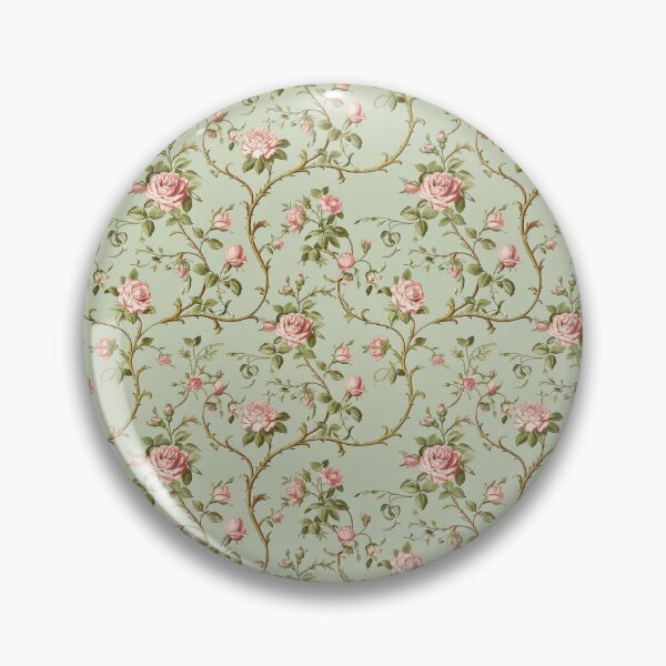 Item preview, Vintage Pink and Green Pattern  designed and sold by LouieVanille.
