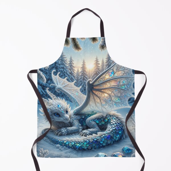 Item preview, Baby Ice Dragon – Cute Winter Fantasy Dragon Design with Crystal Wings designed and sold by DrakariArt.